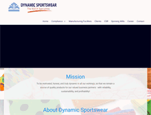 Tablet Screenshot of dynamicsportswear.com